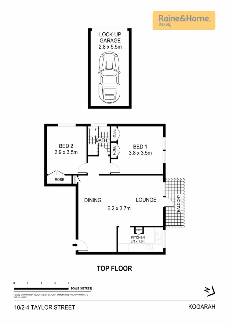 Floorplan of Homely apartment listing, 10/2-4 Taylor Street, Kogarah NSW 2217