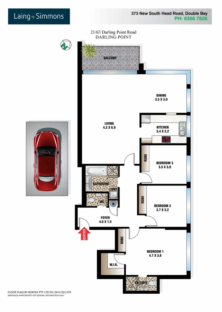 Floorplan of Homely apartment listing, 21/63 Darling Point Road, Darling Point NSW 2027