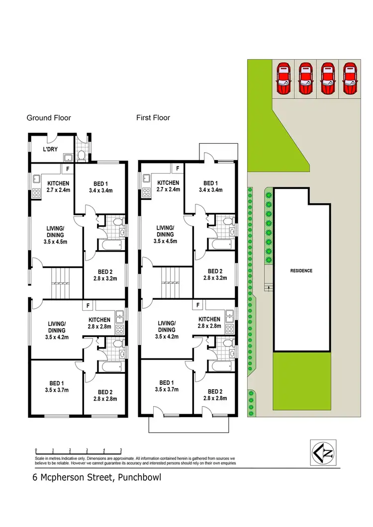 Floorplan of Homely block of units listing, 1-4/6 McPherson Street, Punchbowl NSW 2196