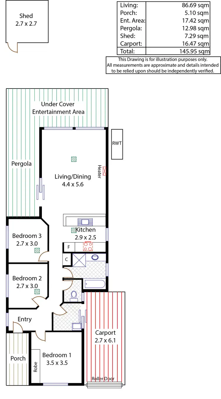 Floorplan of Homely house listing, 2 McInerney Court, Andrews Farm SA 5114