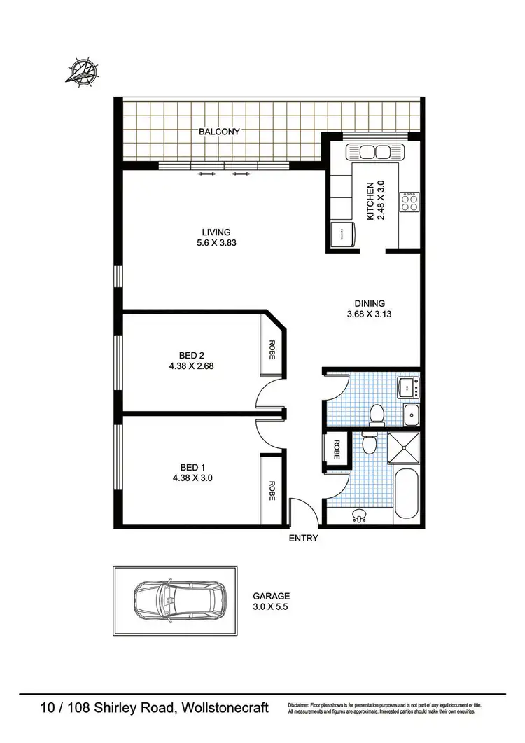 Floorplan of Homely apartment listing, 10/108 Shirley Rd, Wollstonecraft NSW 2065