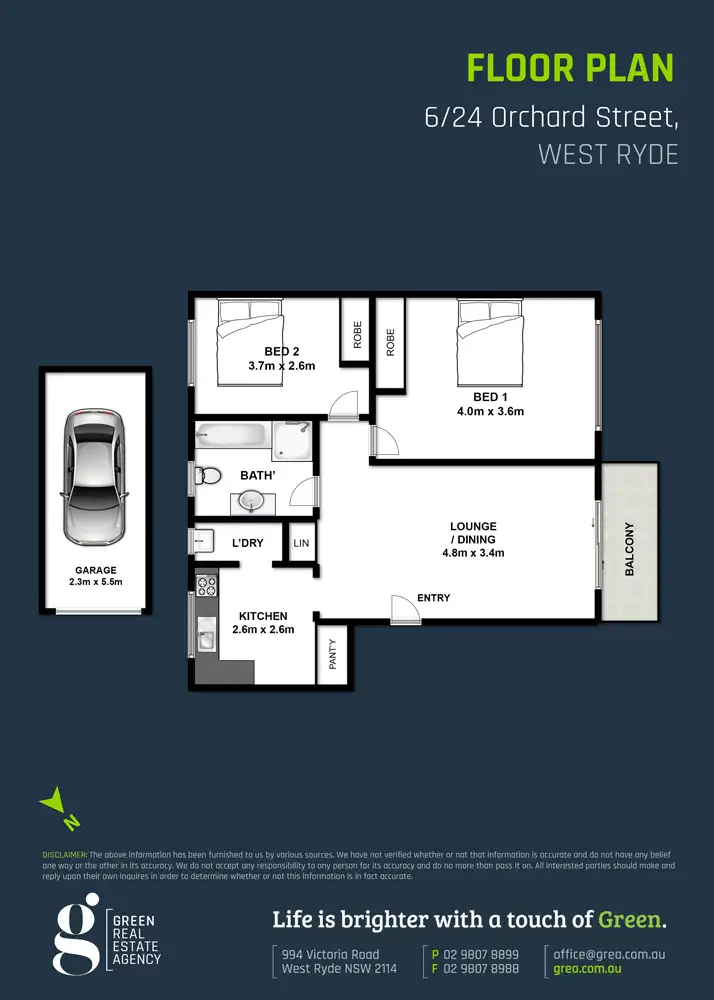 Floorplan of Homely unit listing, 6/24 Orchard Street, West Ryde NSW 2114