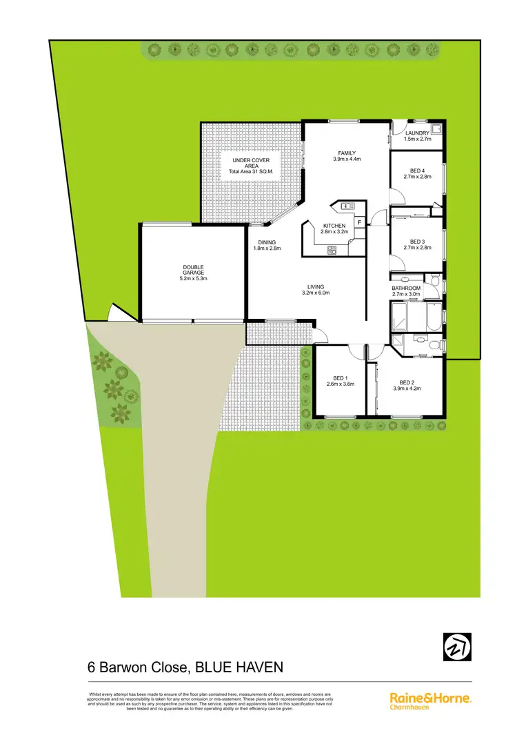 Floorplan of Homely house listing, 6 Barwon Close, Blue Haven NSW 2262