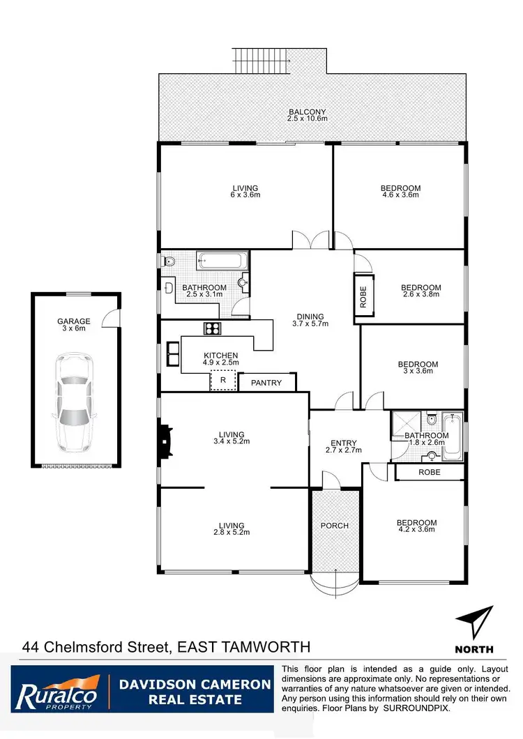 Floorplan of Homely house listing, 44 Chelmsford Street, Tamworth NSW 2340