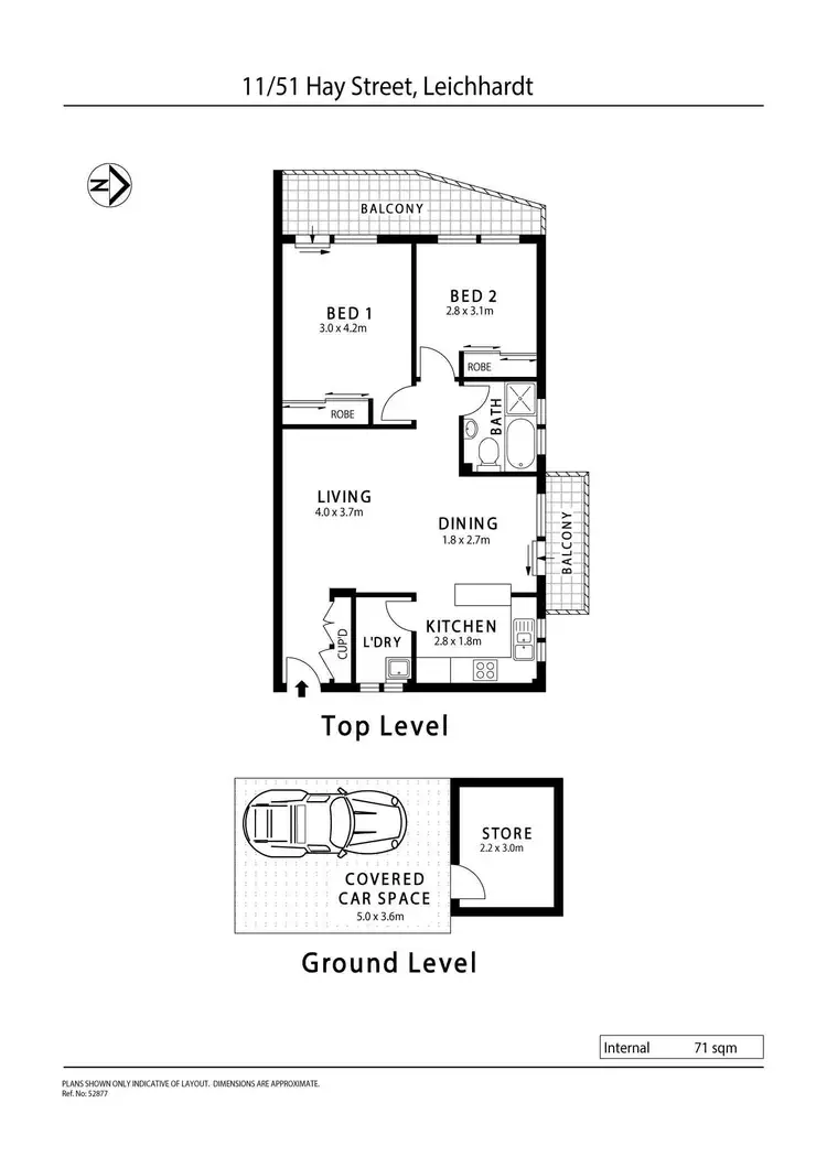 Floorplan of Homely unit listing, 11/51 Hay Street, Leichhardt NSW 2040