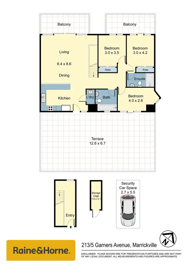 Floorplan of Homely apartment listing, 213/1-13 Garners Ave, Marrickville NSW 2204