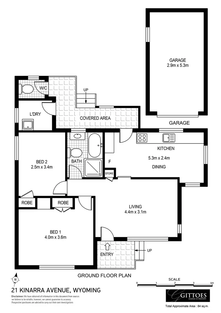 Floorplan of Homely house listing, 21 Kinarra Avenue, Wyoming NSW 2250