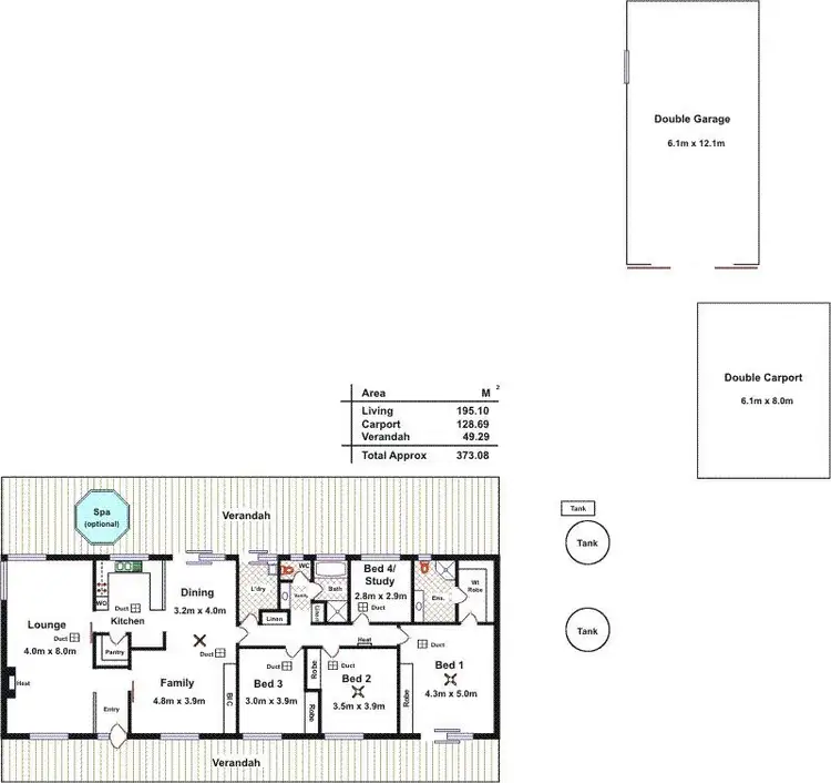Floorplan of Homely house listing, 128 The Barracks, Cockatoo Valley SA 5351