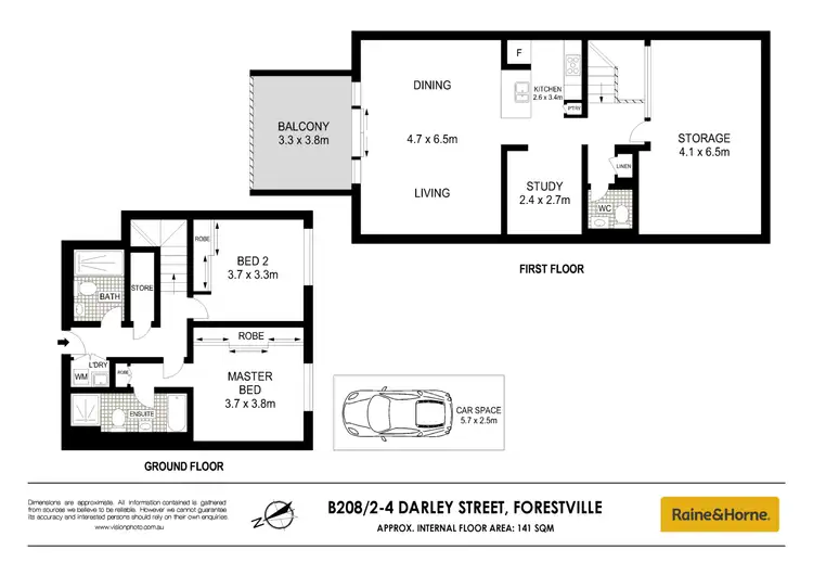 Floorplan of Homely apartment listing, B208/2-4 Darley Street, Forestville NSW 2087