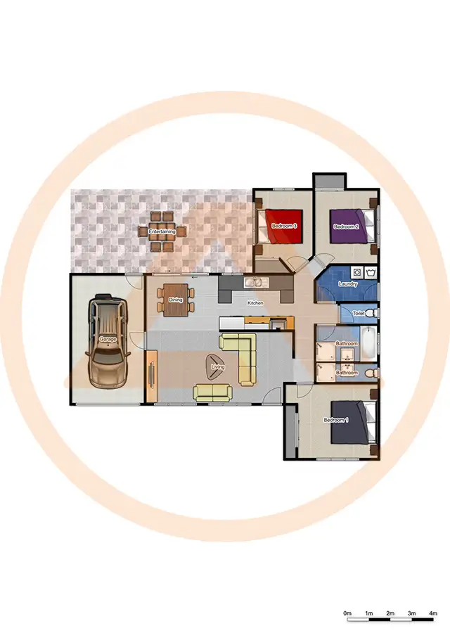 Floorplan of Homely house listing, 52 Bushland Drive, Regents Park QLD 4118