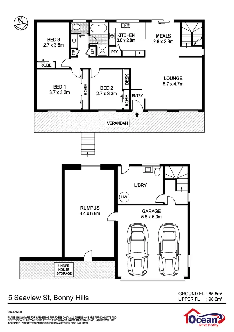 Floorplan of Homely house listing, 5 Seaview Street, Bonny Hills NSW 2445