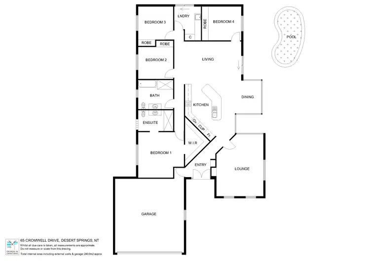Floorplan of Homely house listing, 65 CROMWELL DRIVE, Desert Springs NT 870