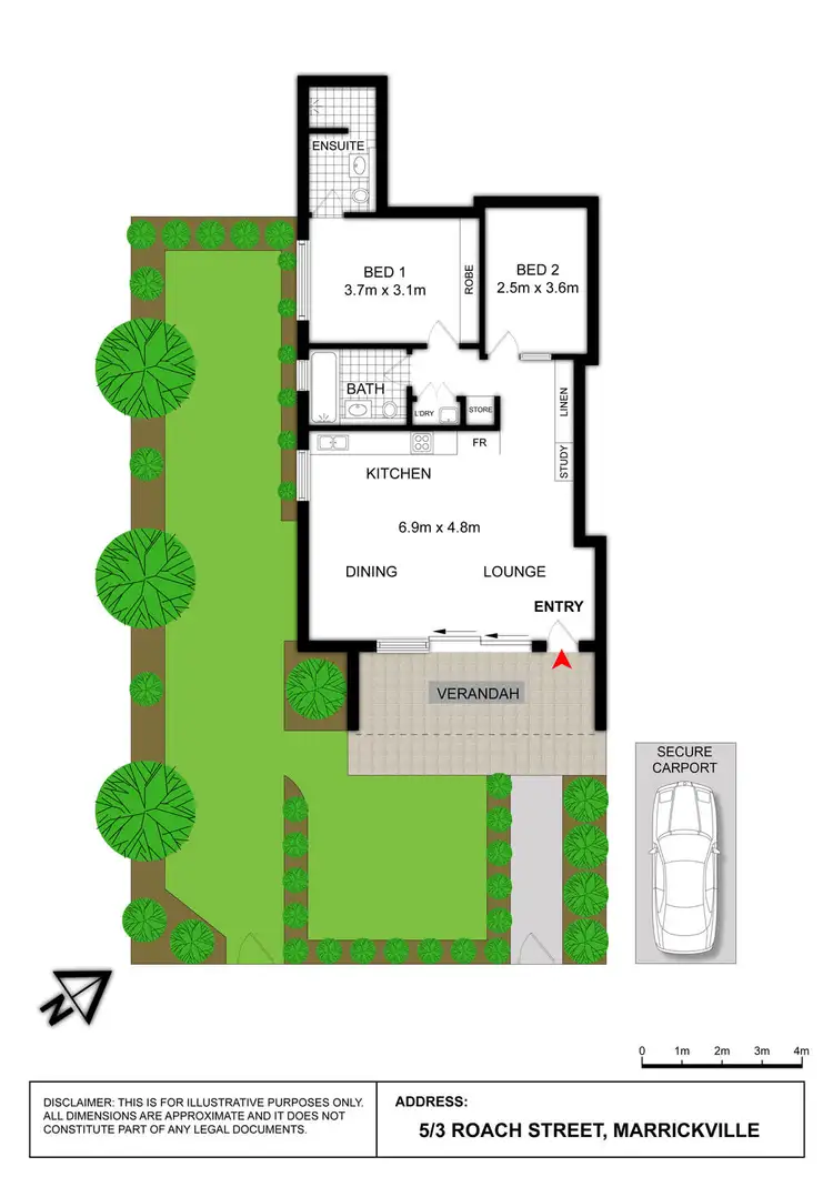 Floorplan of Homely apartment listing, 5/3 Roach Street, Marrickville NSW 2204