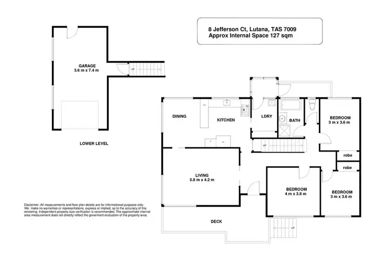 Floorplan of Homely house listing, 8 Jefferson Court, Lutana TAS 7009
