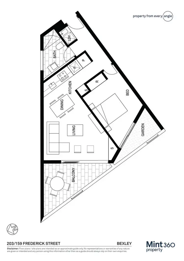 Floorplan of Homely apartment listing, 203/165 Frederick Street, Bexley NSW 2207