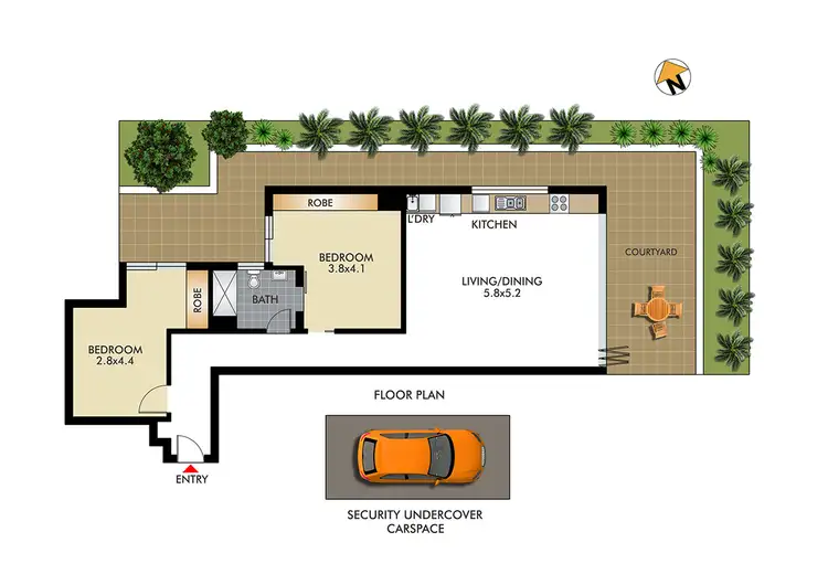 Floorplan of Homely apartment listing, 4/6-8 Jaques Avenue, Bondi Beach NSW 2026
