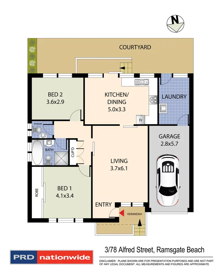 Floorplan of Homely villa listing, 3/78 Alfred Street, Ramsgate Beach NSW 2217