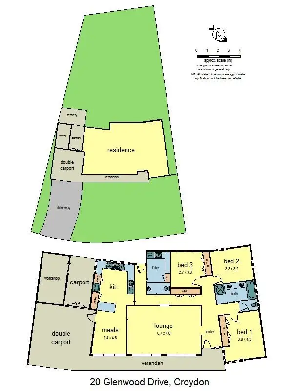 Floorplan of Homely house listing, 20 Glenwood Drive, Croydon VIC 3136