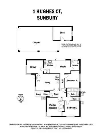 Floorplan of Homely house listing, 1 Hughes court, Sunbury VIC 3429