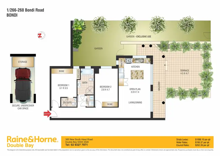 Floorplan of Homely apartment listing, 1/266-268 Bondi Road, Bondi NSW 2026