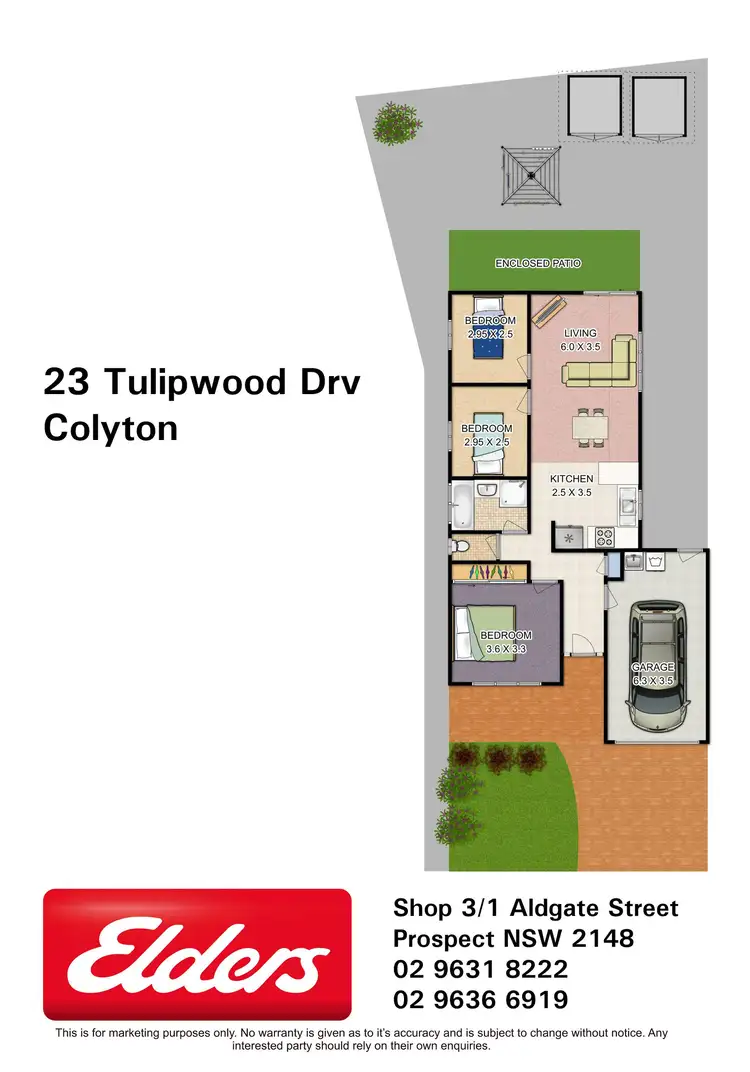Floorplan of Homely semi-detached listing, 23 Tulipwood Drive, Colyton NSW 2760