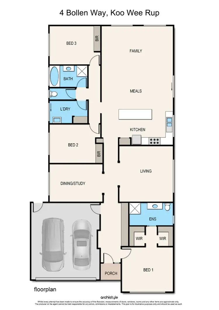 Floorplan of Homely house listing, 4 Bollen Way, Koo Wee Rup VIC 3981