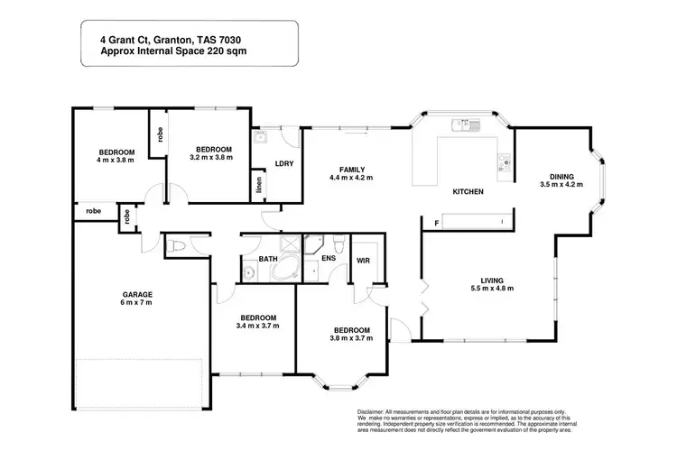 Floorplan of Homely house listing, 4 Grant Court, Granton TAS 7030