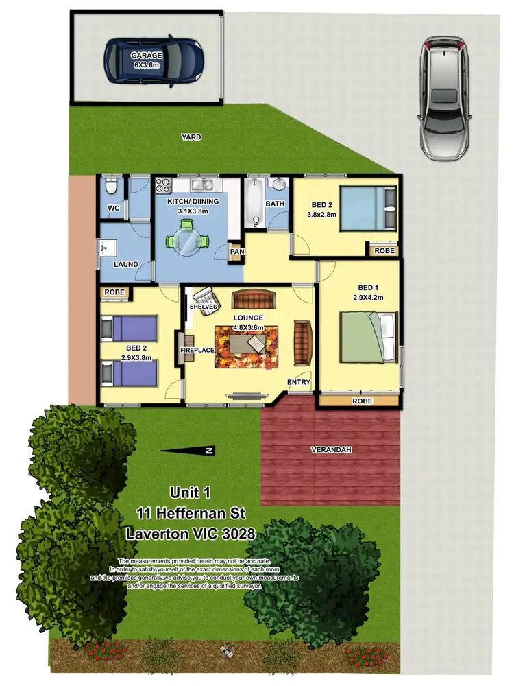 Floorplan of Homely unit listing, 1/11 Heffernan Street, Laverton VIC 3028