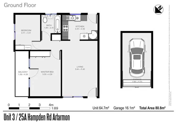 Floorplan of Homely unit listing, 3/25A Hampden Road, Artarmon NSW 2064
