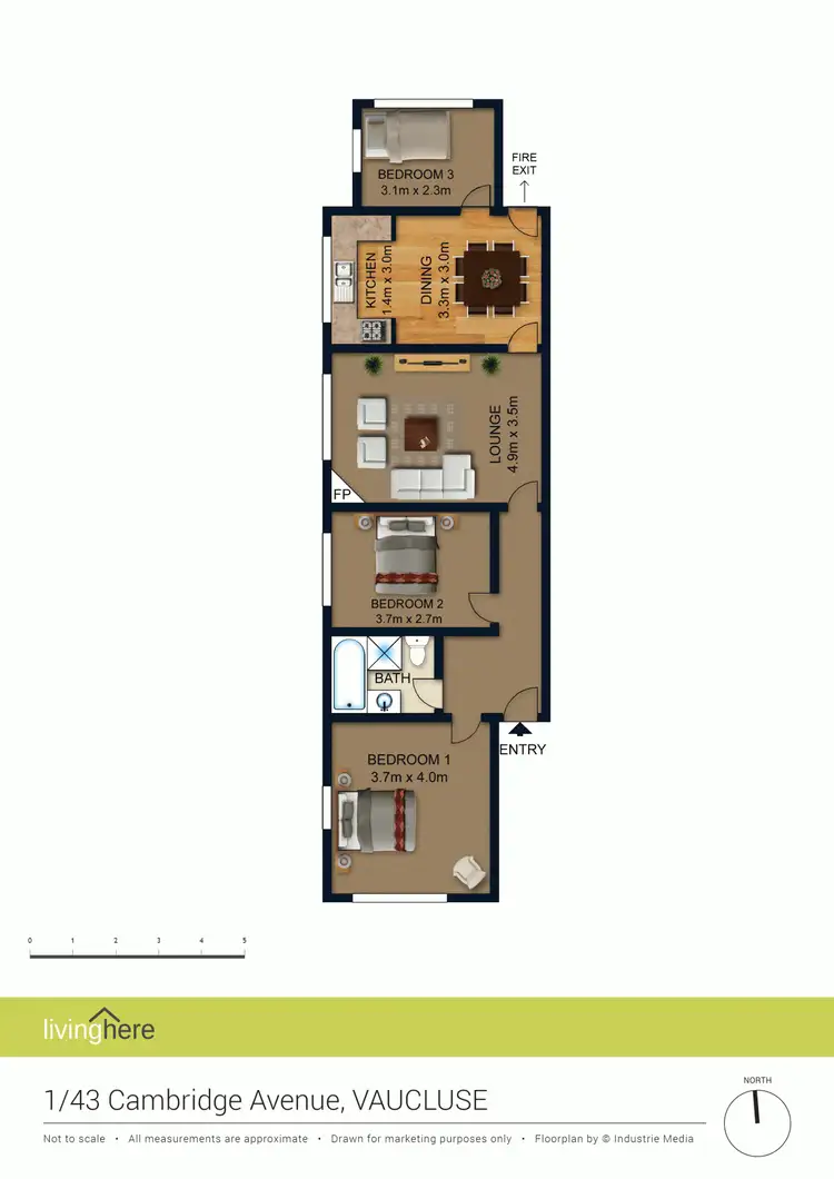 Floorplan of Homely unit listing, 1/43 Cambridge Avenue, Vaucluse NSW 2030