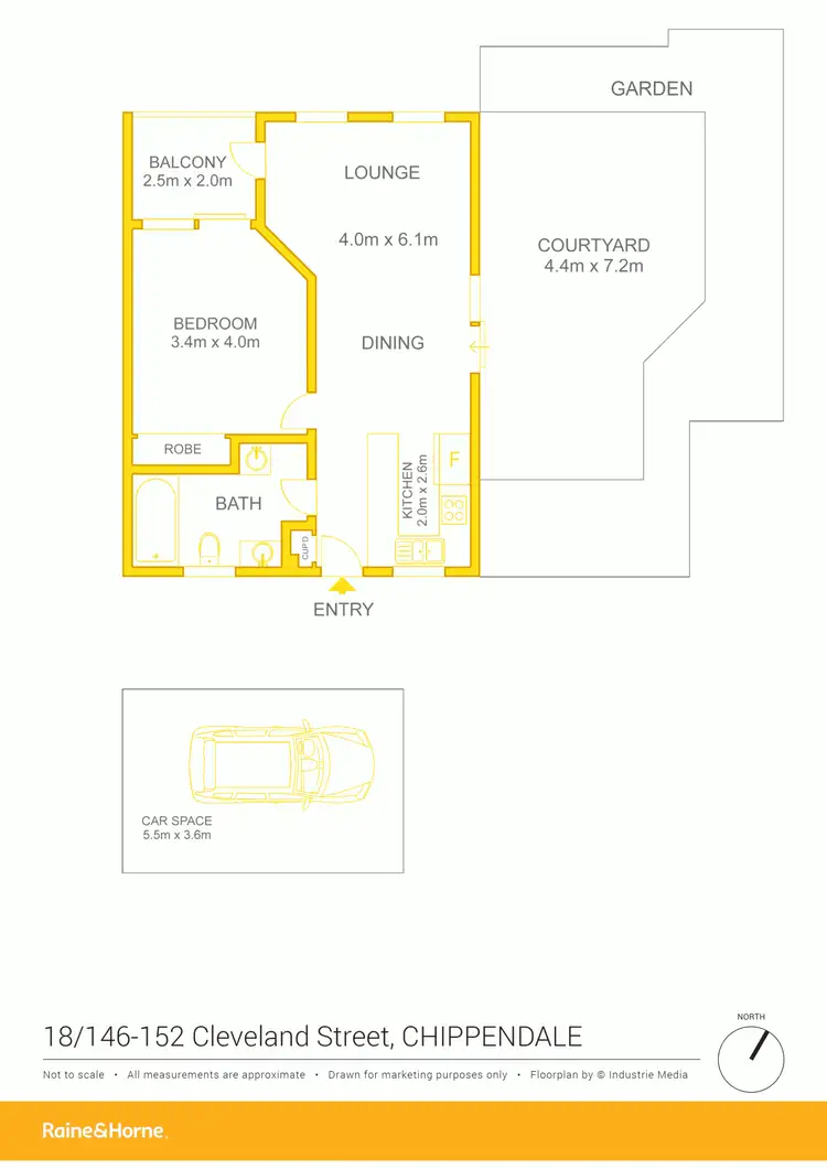 Floorplan of Homely apartment listing, 18/146-152 Cleveland Street, Chippendale NSW 2008