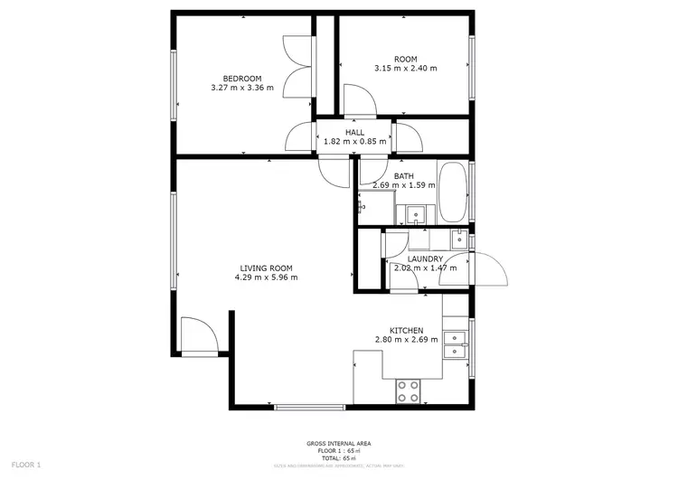 Floorplan of Homely house listing, Unit 1/2 Benjamin Terrace, New Norfolk TAS 7140