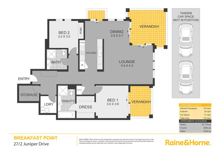 Floorplan of Homely apartment listing, 27/2 Juniper Drive, Breakfast Point NSW 2137