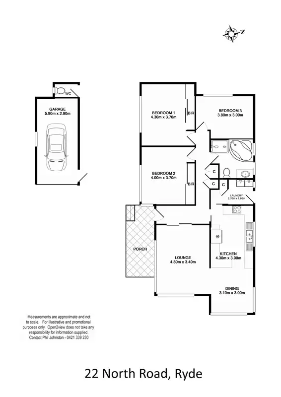 Floorplan of Homely house listing, 22 North Road, Ryde NSW 2112