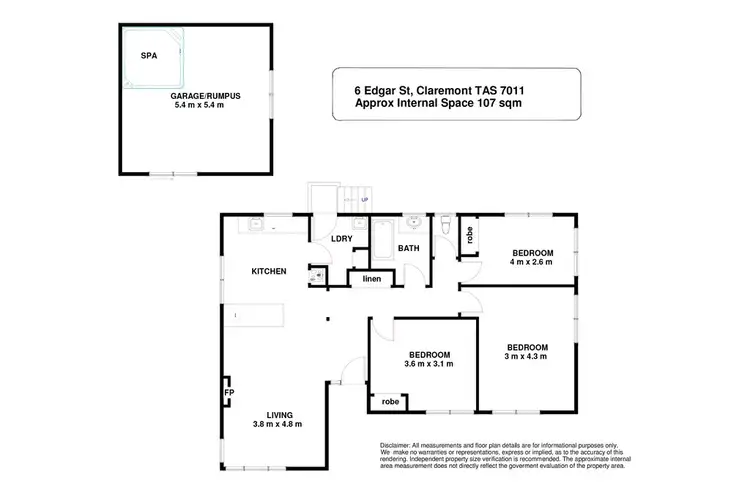 Floorplan of Homely house listing, 6 Edgar Street, Claremont TAS 7011