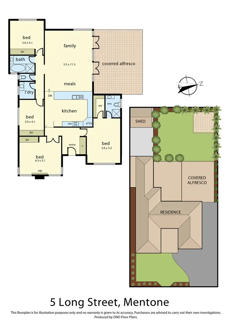 Floorplan of Homely house listing, 5 Long Street, Mentone VIC 3194