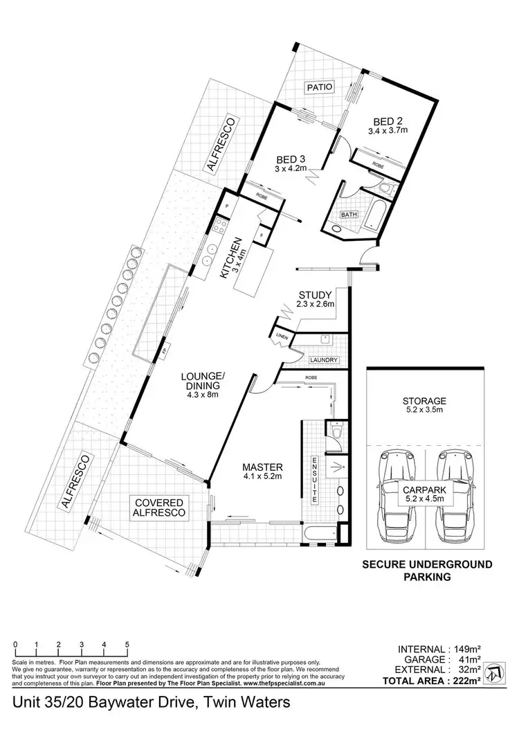 Floorplan of Homely unit listing, 35/20 Baywater Drive, Twin Waters QLD 4564