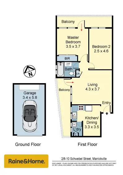 Floorplan of Homely apartment listing, 2/8-10 Schwebel St, Marrickville NSW 2204