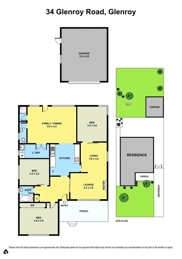Floorplan of Homely house listing, 34 Glenroy Road, Glenroy VIC 3046