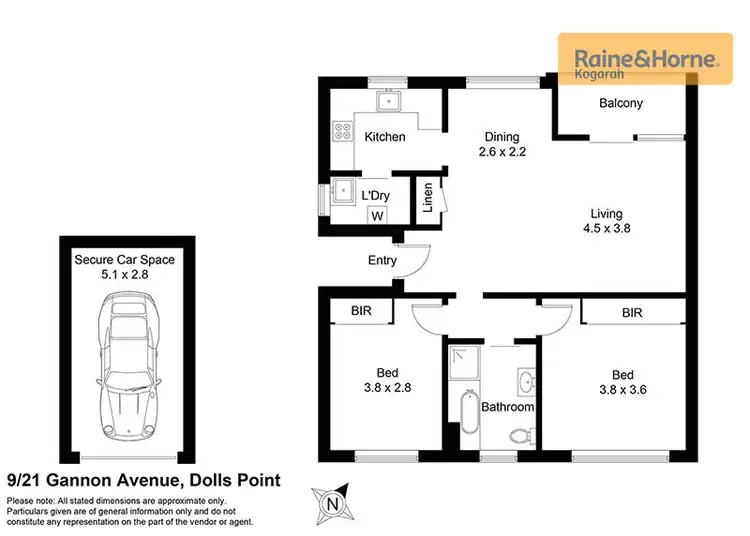 Floorplan of Homely unit listing, 9/21-23 Gannon Avenue, Dolls Point NSW 2219