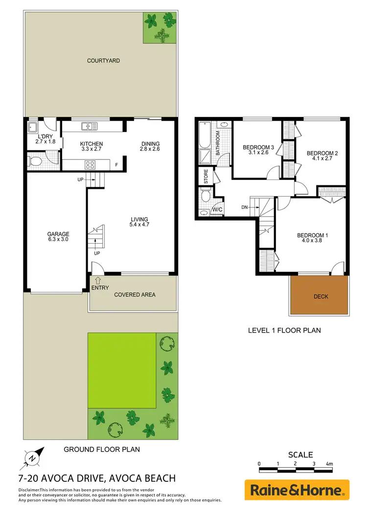 Floorplan of Homely townhouse listing, 7/20 Avoca Drive, Avoca Beach NSW 2251