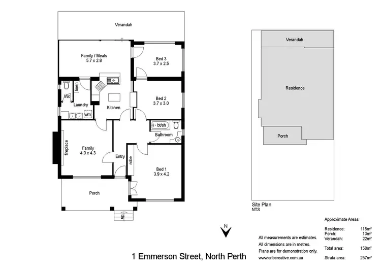 Floorplan of Homely house listing, 1 Emmerson Street, North Perth WA 6006