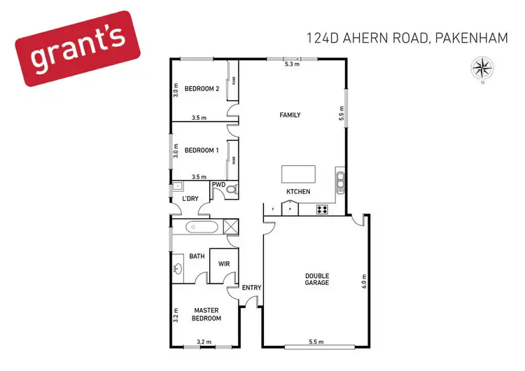 Floorplan of Homely house listing, 124D Ahern Road, Pakenham VIC 3810