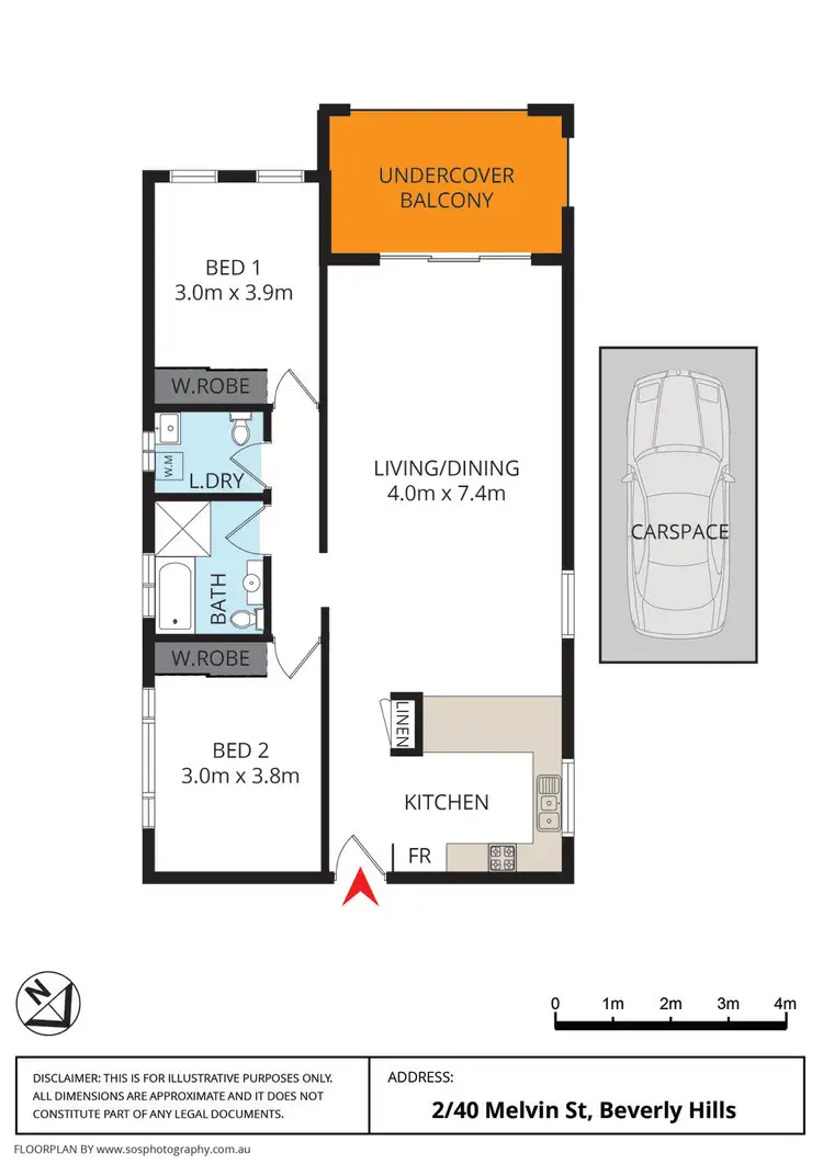 Floorplan of Homely apartment listing, 2/40 Melvin Street, Beverly Hills NSW 2209