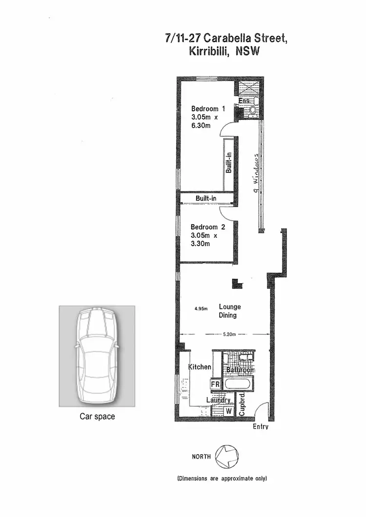 Floorplan of Homely apartment listing, 7/11-27 Carabella Street, Kirribilli NSW 2061