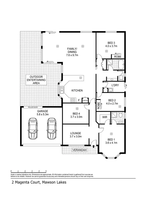 Floorplan of Homely house listing, 2 Magenta Court, Mawson Lakes SA 5095
