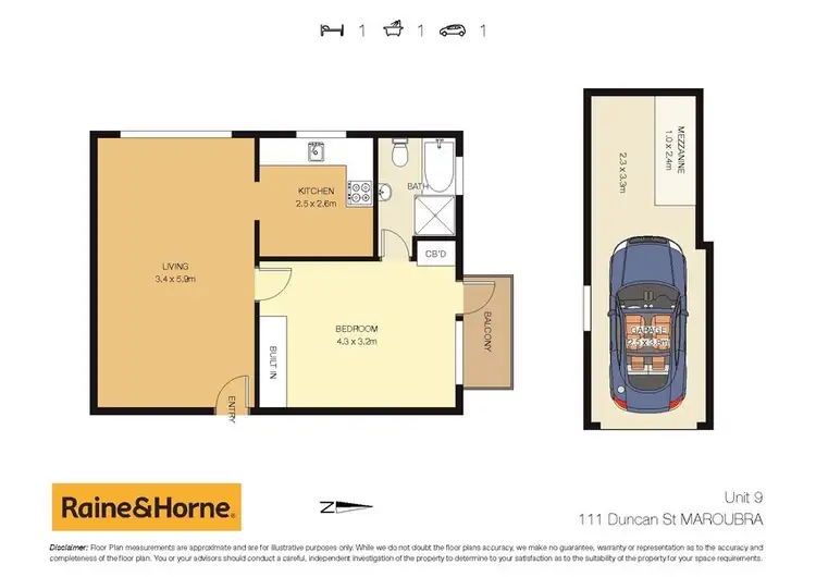 Floorplan of Homely unit listing, 9/111 Duncan Street, Maroubra NSW 2035