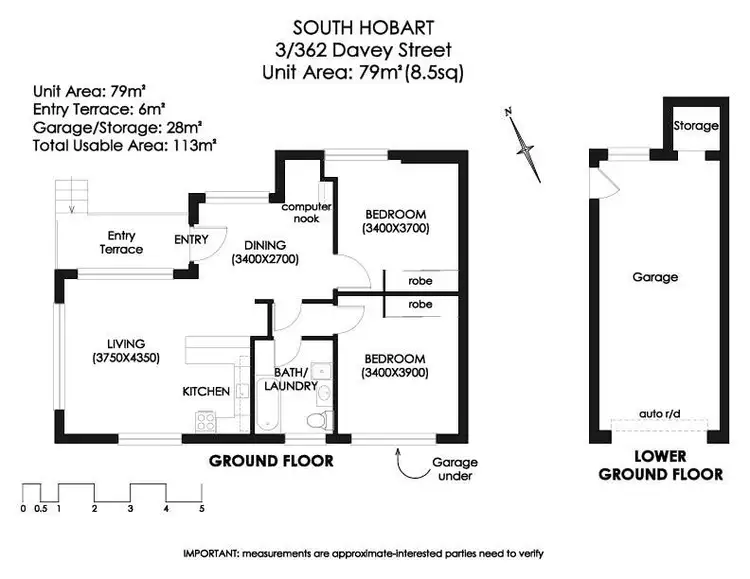 Floorplan of Homely house listing, 3/362 Davey Street, South Hobart TAS 7004
