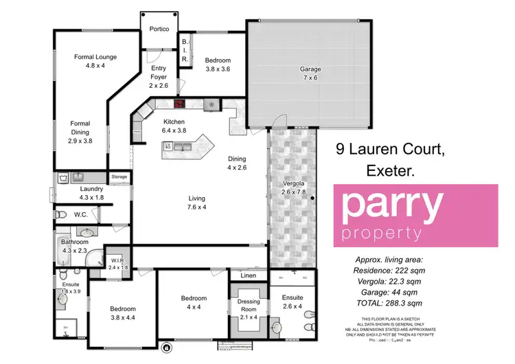 Floorplan of Homely house listing, 9 Lauren Court, Exeter TAS 7275