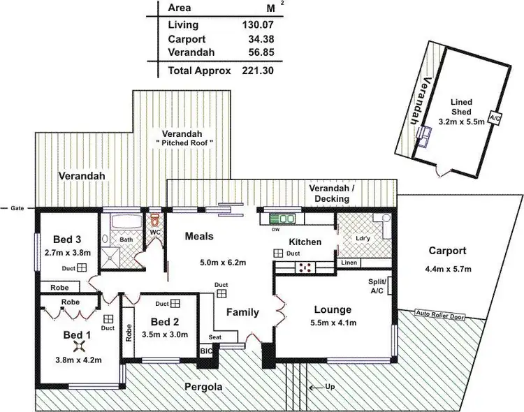 Floorplan of Homely house listing, 22 Tingara Road, Evanston Park SA 5116